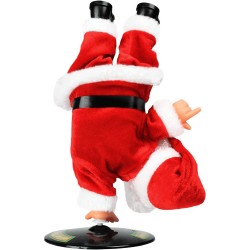 Singing Dancing Santa Claus, Christmas Inverted Rotating Santa Claus, Xmas Electric Musical Dolls, Electric Plush Toy Ornaments Xmas For Kids
