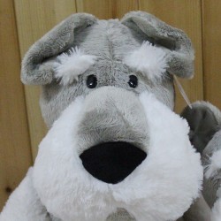 13.8Inch 19.7Inch Schnauzer Dog Plush Toy,  Stuffed Animals Doll For Kids Birthday Gifts For Children For Baby