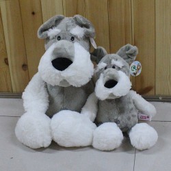 13.8Inch 19.7Inch Schnauzer Dog Plush Toy,  Stuffed Animals Doll For Kids Birthday Gifts For Children For Baby